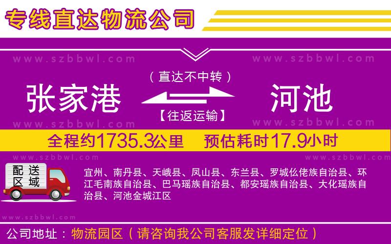 張家港到河池物流公司