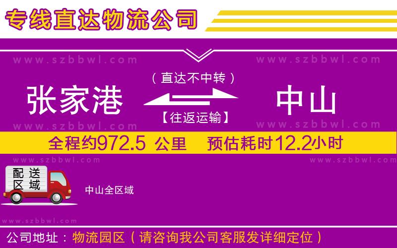 張家港到中山物流專線