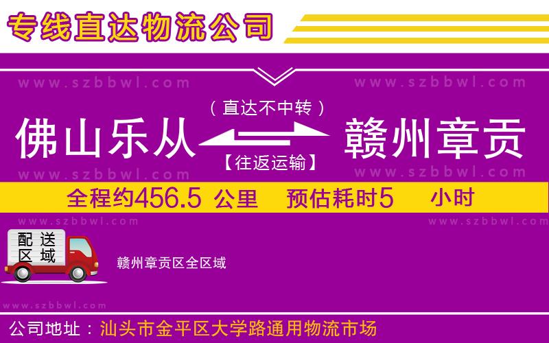 佛山樂(lè)從鎮(zhèn)到贛州章貢區(qū)物流專(zhuān)線
