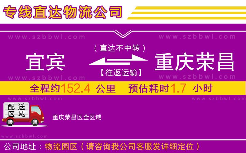 宜賓到重慶榮昌區(qū)物流公司