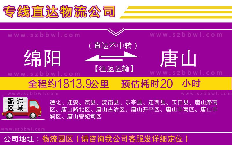 綿陽到唐山物流專線