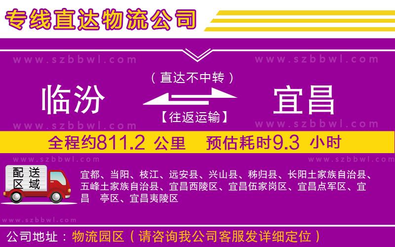 臨汾到宜昌物流公司