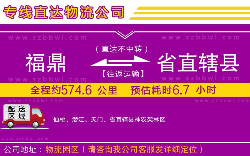 福鼎到省直轄縣物流公司