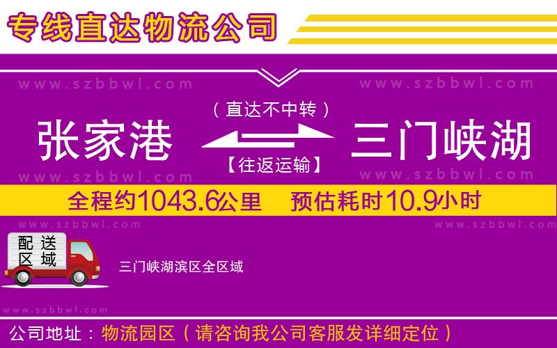 張家港到三門峽湖濱區(qū)貨運(yùn)專線