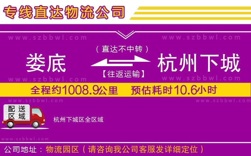 婁底到杭州下城區(qū)物流專線