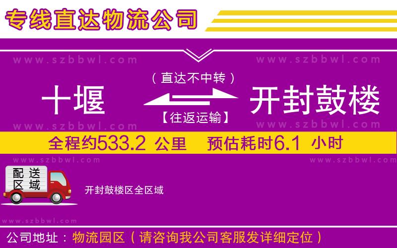 十堰到開封鼓樓區(qū)物流專線