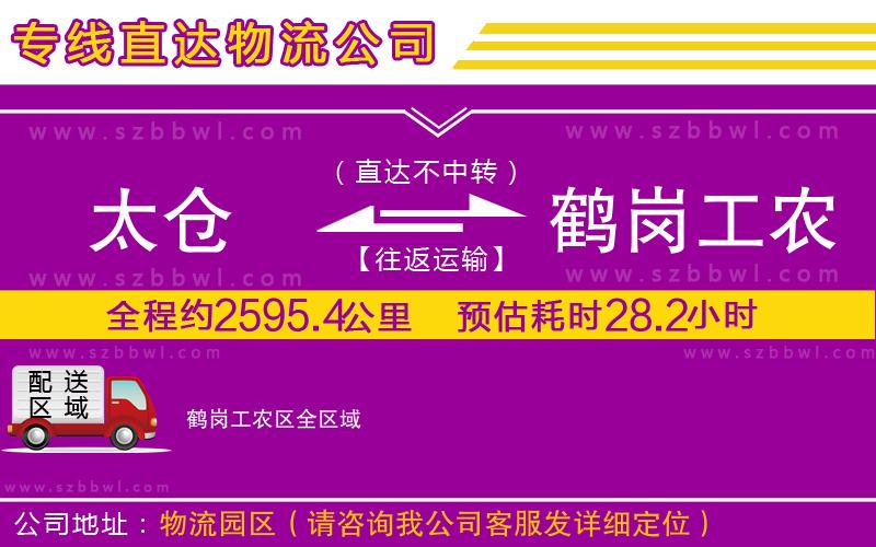太倉到鶴崗工農(nóng)區(qū)貨運(yùn)專線