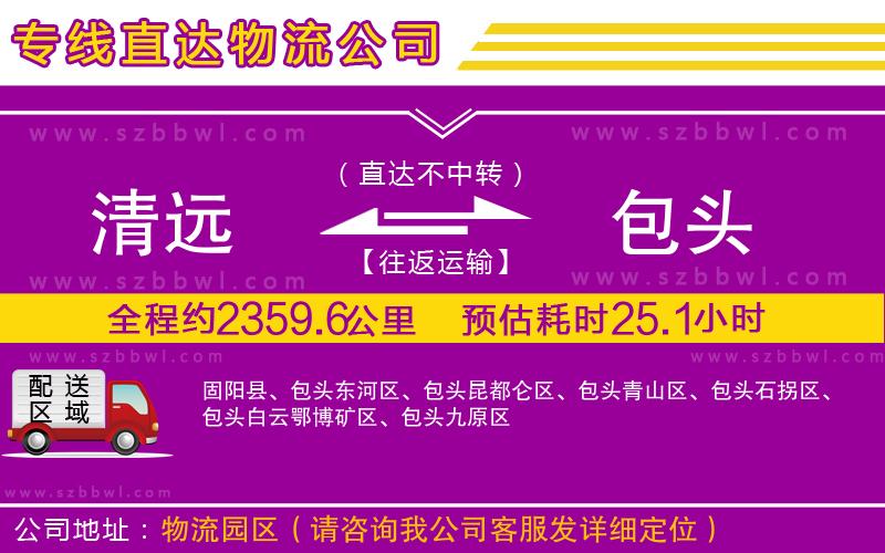 清遠到包頭物流公司