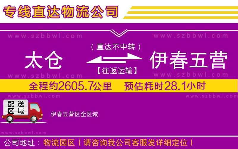 太倉到伊春五營區(qū)貨運專線