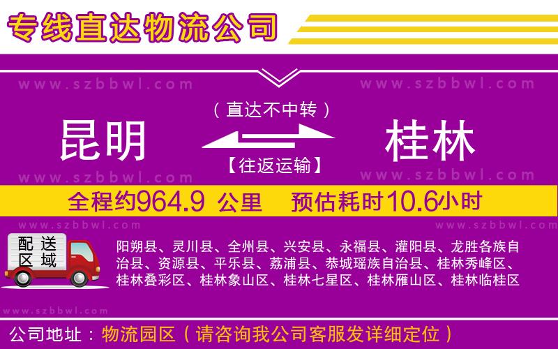 昆明到桂林貨運專線
