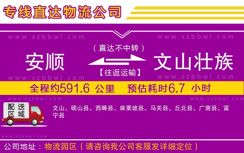 安順到文山壯族苗族自治州物流公司