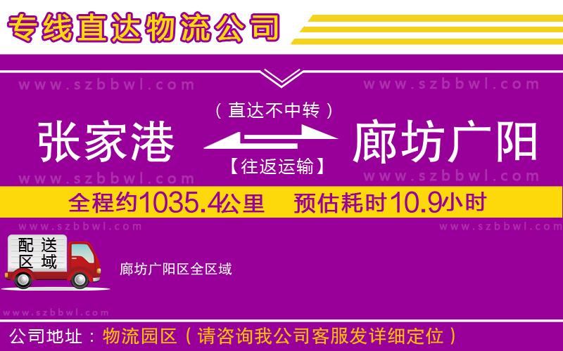 張家港到廊坊廣陽區(qū)貨運專線