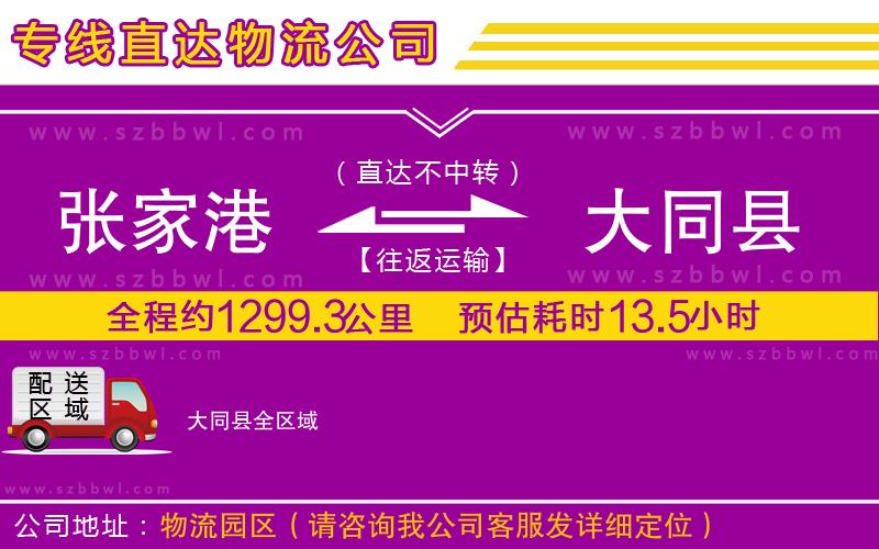 張家港到大同縣貨運專線