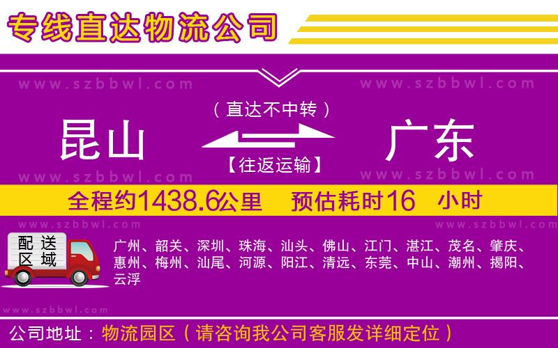 昆山到廣東貨運專線