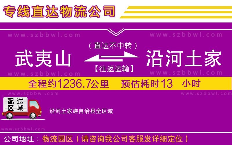 武夷山到沿河土家族自治縣物流專線