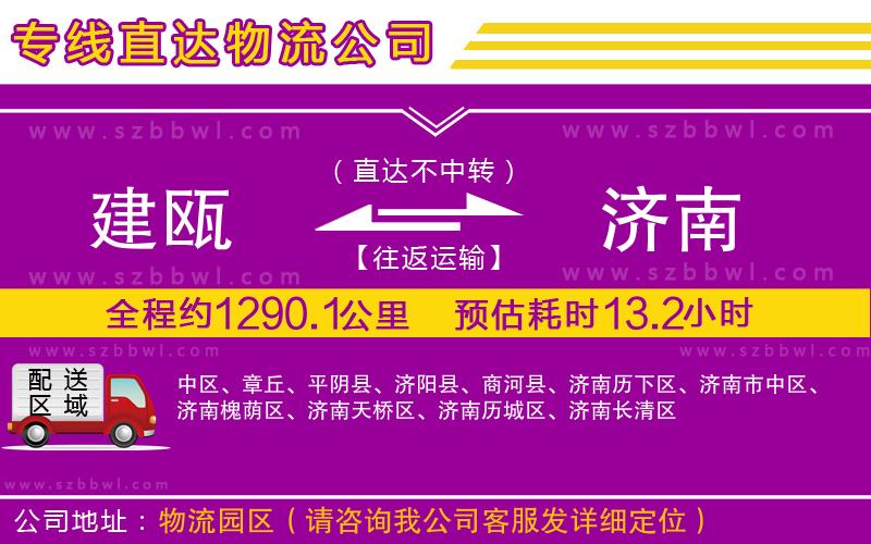 建甌到濟南物流專線