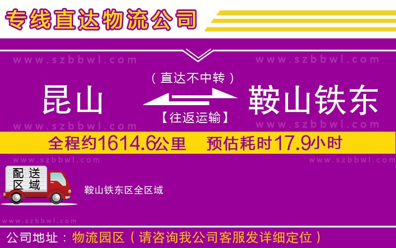昆山到鞍山鐵東區(qū)貨運(yùn)專線