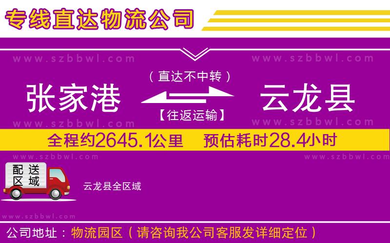 張家港到云龍縣貨運(yùn)專線