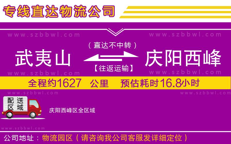 武夷山到慶陽西峰區(qū)物流公司