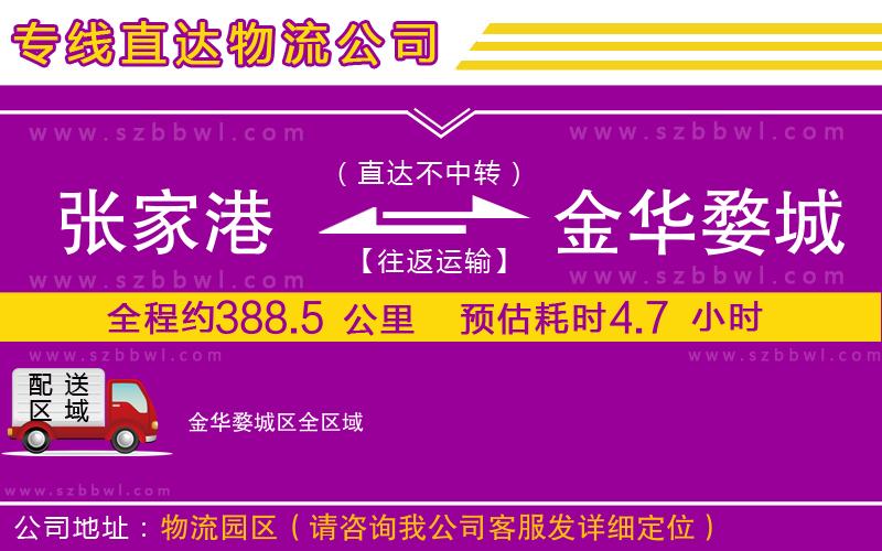 張家港到金華婺城區(qū)貨運(yùn)專線