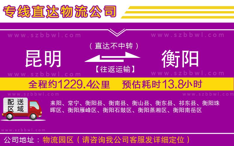 昆明到衡陽貨運專線