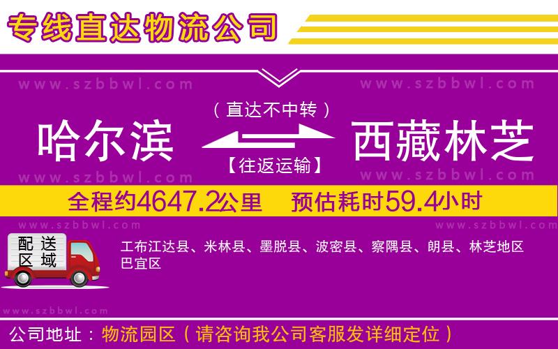 哈爾濱到西藏林芝地區(qū)物流公司