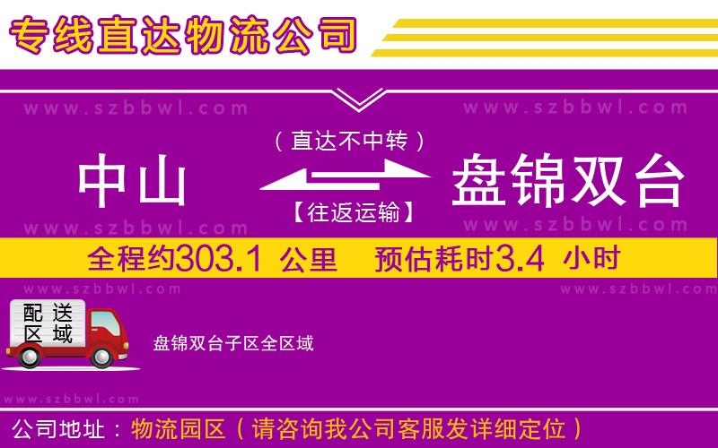 中山到盤錦雙臺子區(qū)貨運專線