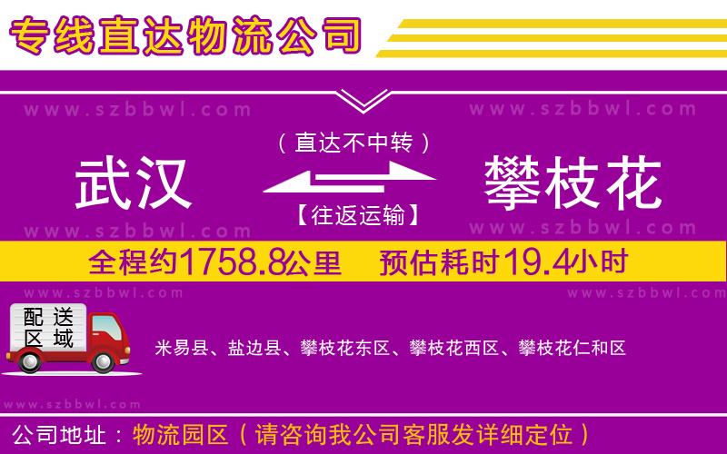 武漢到攀枝花貨運專線