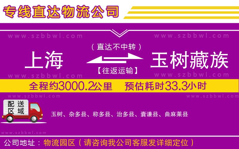 上海到玉樹藏族自治州貨運(yùn)專線