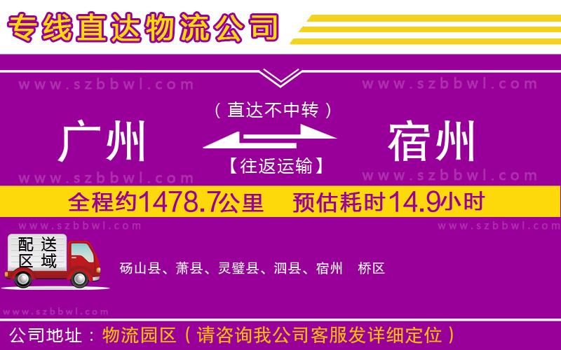 廣州到宿州貨運專線