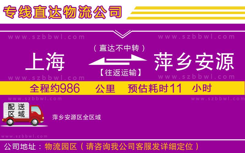 上海到萍鄉(xiāng)安源區(qū)貨運專線