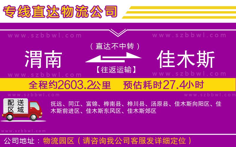 渭南到佳木斯物流公司