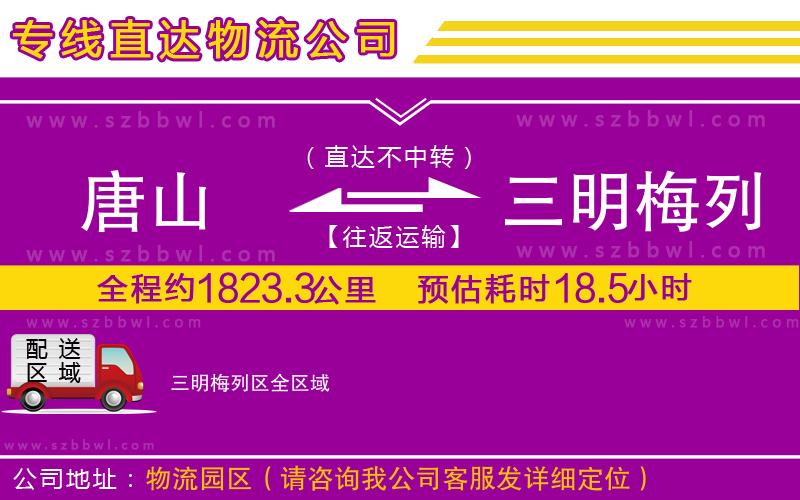 唐山到三明梅列區(qū)貨運(yùn)專線
