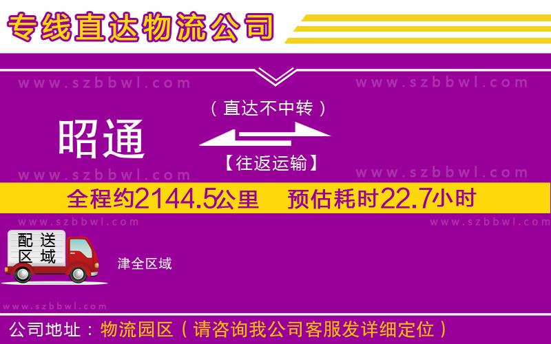 昭通到津物流公司