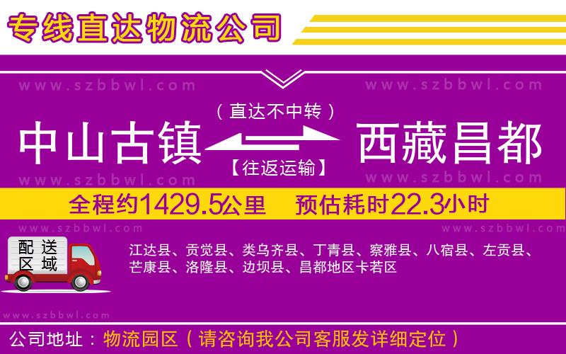 中山古鎮(zhèn)到西藏昌都地區(qū)物流專線