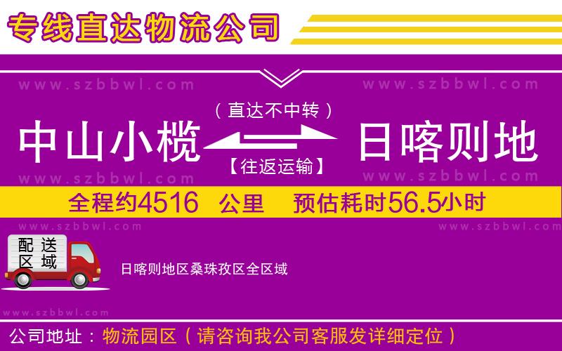 中山小欖到日喀則地區(qū)桑珠孜區(qū)物流專(zhuān)線(xiàn)