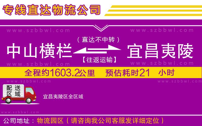 中山橫欄到宜昌夷陵區(qū)物流專(zhuān)線
