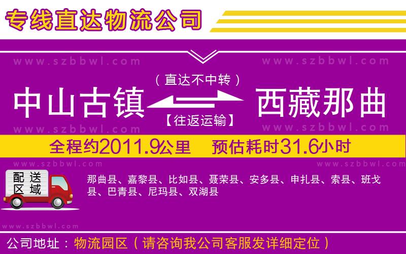 中山古鎮(zhèn)到西藏那曲地區(qū)物流專線