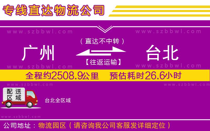 廣州到臺北物流專線