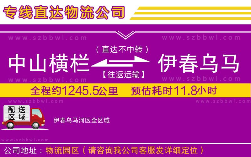 中山橫欄到伊春烏馬河區(qū)物流專(zhuān)線(xiàn)