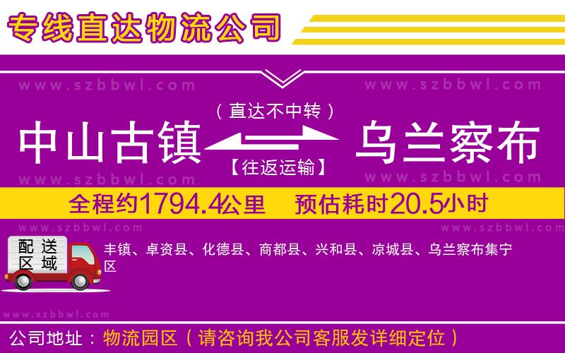 中山古鎮(zhèn)到烏蘭察布物流專線