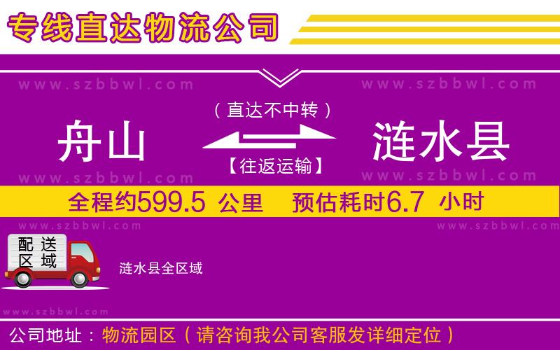 舟山到漣水縣物流公司