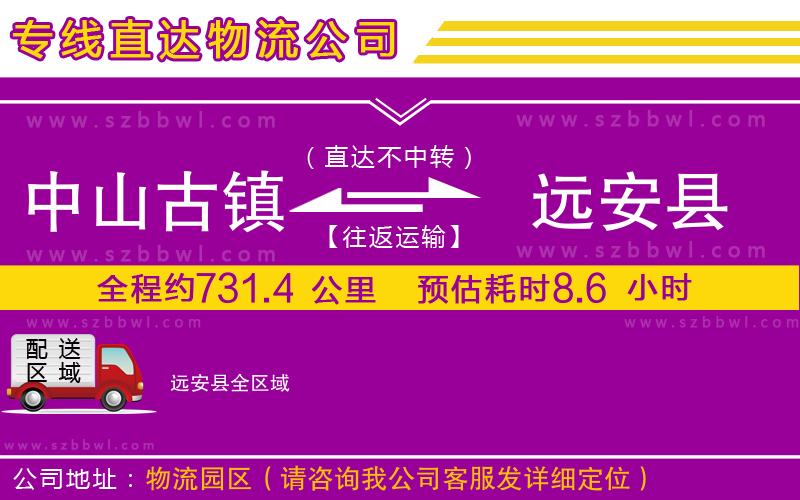 中山古鎮(zhèn)到遠(yuǎn)安縣物流專線