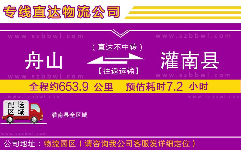 舟山到灌南縣物流專線