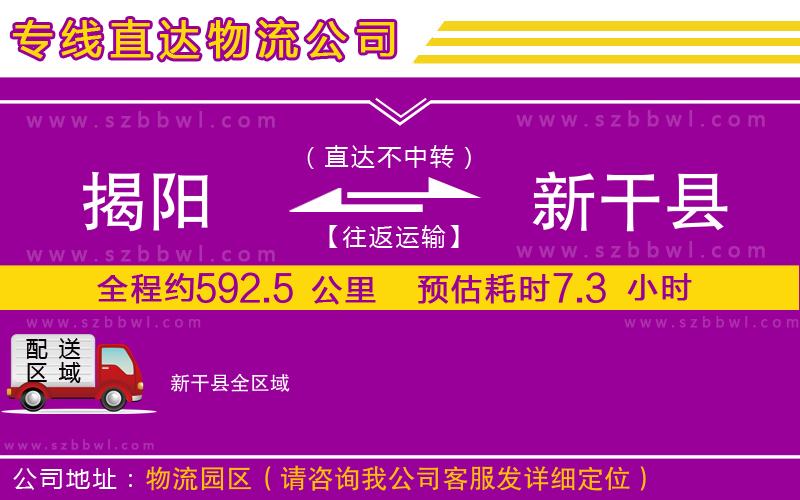 揭陽到新干縣貨運專線