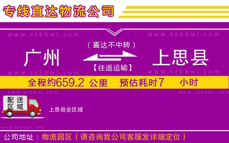 廣州到上思縣物流專線