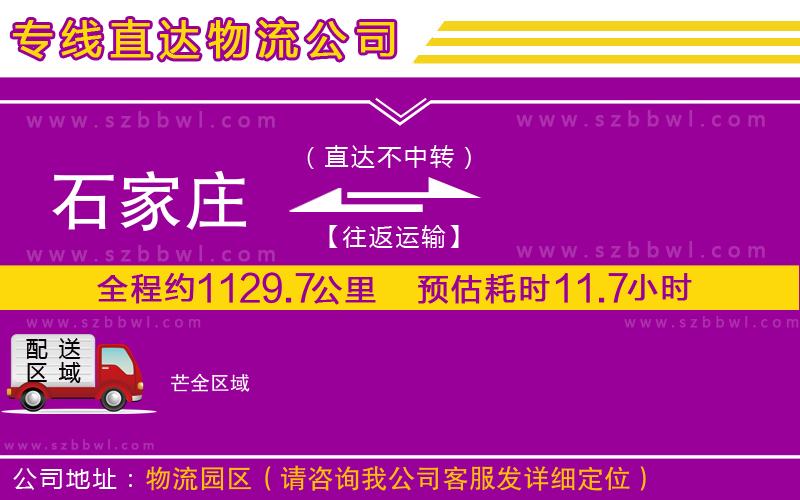 石家莊到芒物流專線