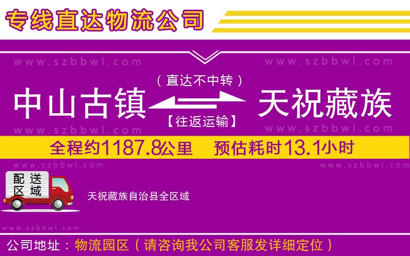中山古鎮(zhèn)到天祝藏族自治縣物流專線