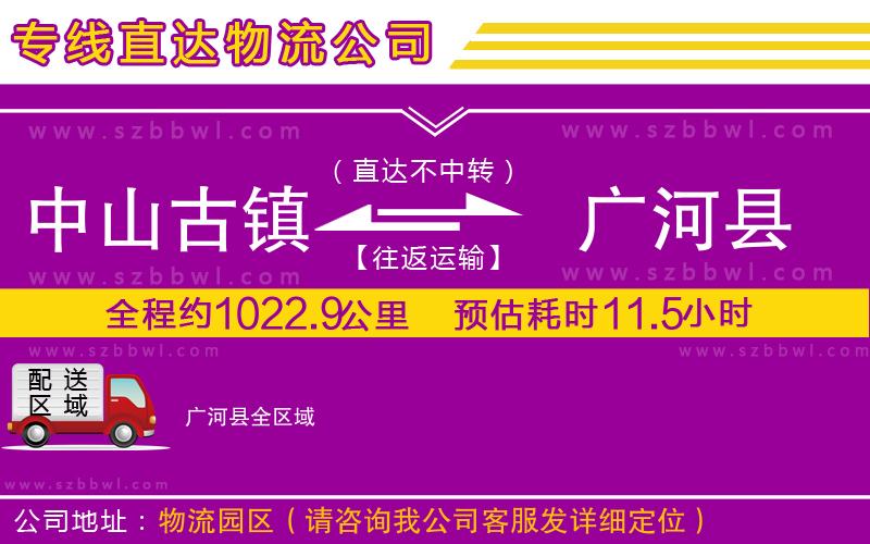 中山古鎮(zhèn)到廣河縣物流專線