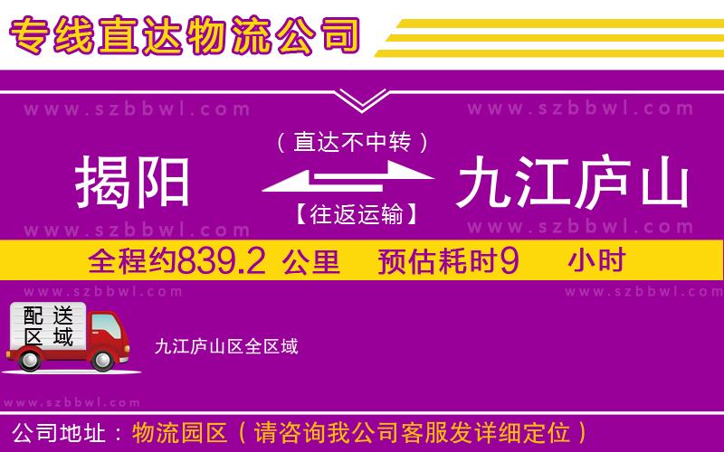 揭陽到九江廬山區(qū)貨運專線